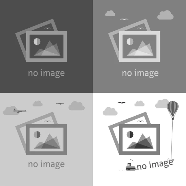 No image signs for web page. — Stock Vector