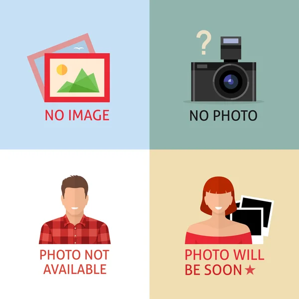 No image or photo signs for web page. — Stock Vector