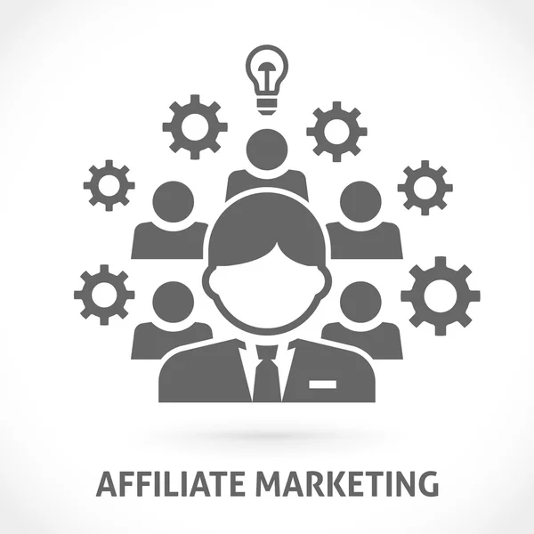 Affiliate network marketing vector illustration — ストックベクタ