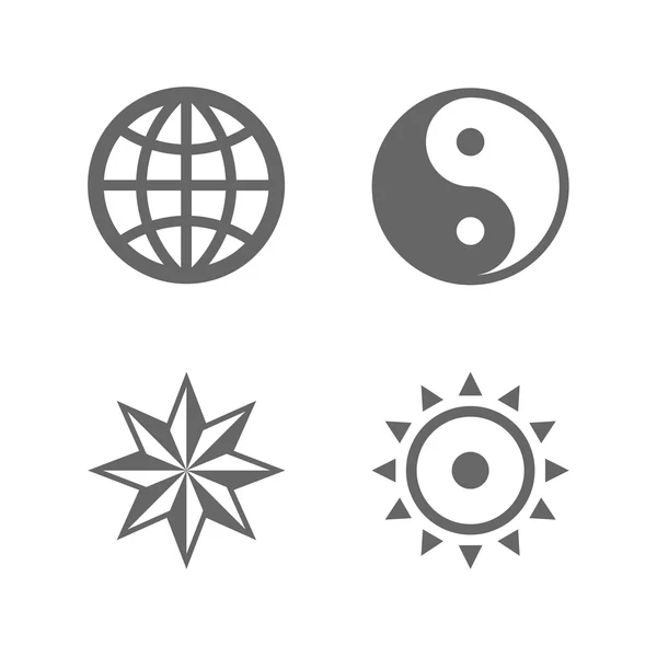 Four nice sign icons of eternal essence — Stock Vector