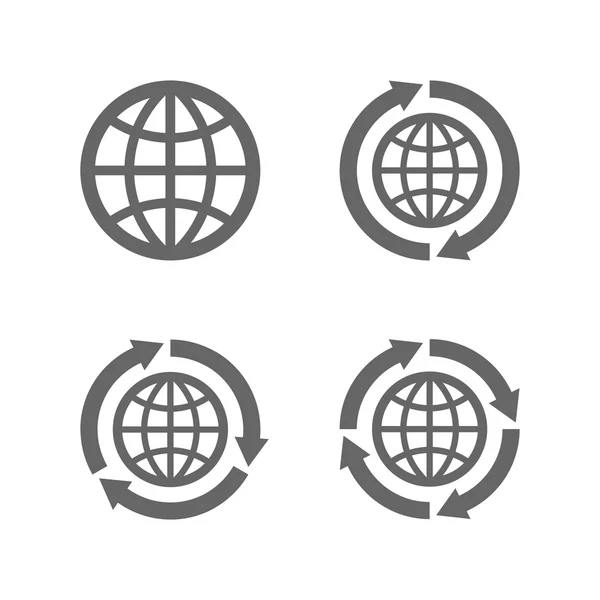 Globe earth icons as a symbol of travelling Royaltyfria illustrationer