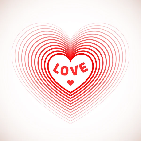 Älskar hjärtsymbol för kortdesign. — Stock vektor