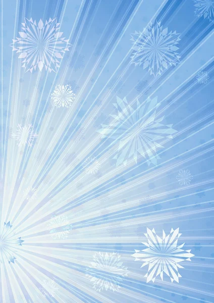 Niebieskim tle Boże Narodzenie z rzeźbione kryształ płatki śniegu — Zdjęcie stockowe