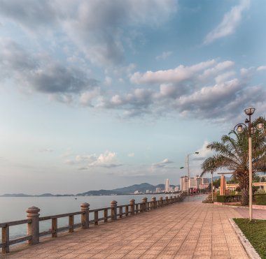 Vietnam, Nha Trang. Şehir Parkı Panorama Deniz Manzaralı