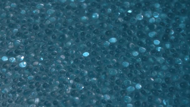 Gotas de água. Fundo abstrato. Base azul em fumaça. — Vídeo de Stock