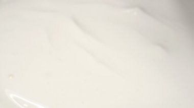 Çilek ve ekşi krema. Ekstrem makro.