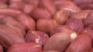 Fıstıklar yakın plan. Bir sürü deli. Soyulmuş fıstık..