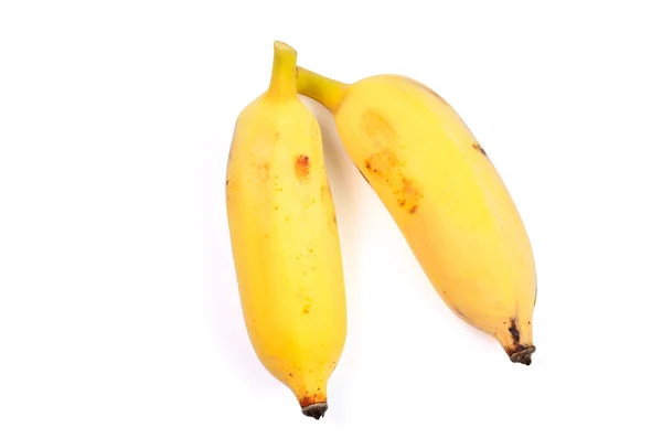 Ripe bananas isolated on white background — Stock Photo, Image