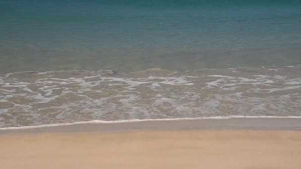 Golven op het strand in de zomer — Stockvideo