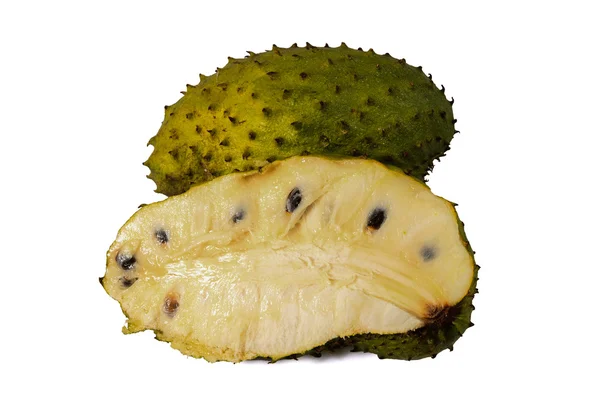 Tropikal meyve, beyaz arka plan üzerinde izole Soursop — Stok fotoğraf