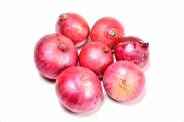 Red onion bulb isolated on white background — Stock Photo, Image
