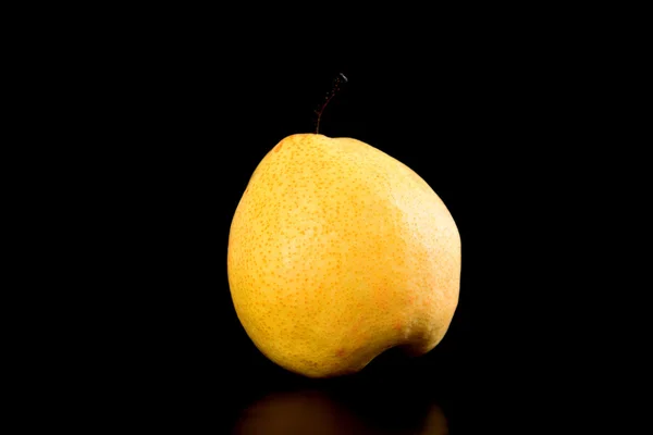 Fresh oriental pear on black background — Stock Photo, Image