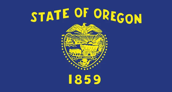 Amerikan Eyaleti Oregon Vektör Illüstrasyonunun Bayrağı — Stok Vektör
