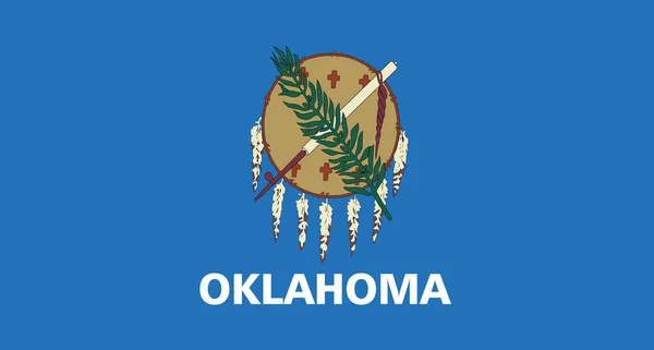 Bandeira Estado Americano Oklahoma Ilustração Vetorial —  Vetores de Stock