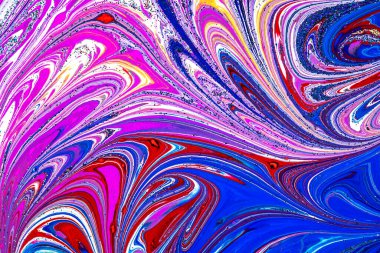 Soyut renkli arka plan, psikedelik görüntüler. Akışkan tasarım, hareket grafikleri için mükemmel. Ayrıştırıcı ebru tasarımı.