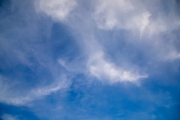 Ciel Bleu Avec Nuages Blancs Parfait Pour Remplacement Ciel — Photo