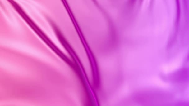 Pink and purple silk cloth animated background — Stock Video