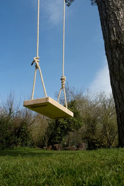 Balanço de árvore no jardim Imagem De Stock