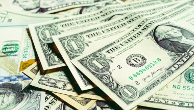 United States dollar banknotes in macro photography. Economy and finance concept.