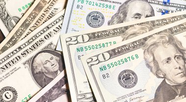 United States dollar banknotes in macro photography. Economy and finance concept.