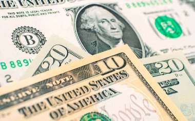 United States dollar banknotes in macro photography. Economy and finance concept.
