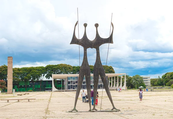 Brasilia Dystrykt Federalny Brazylia Grudnia 2021 Roku Zdjęcie Rzeźby Candangos — Zdjęcie stockowe