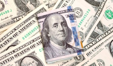 United States dollar banknotes in macro photography. Economy and finance concept.