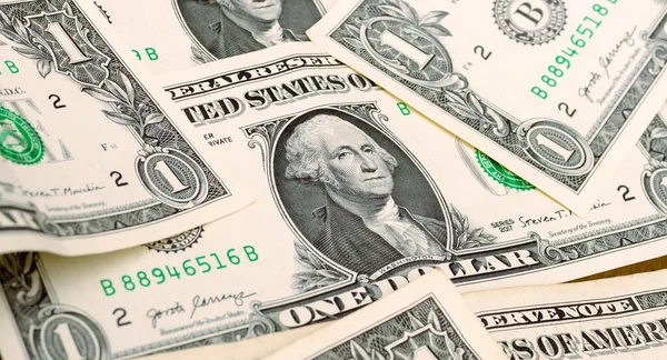 United States dollar banknotes in macro photography. Economy and finance concept.