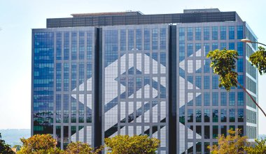 Brasilia, Federal District - Brazil. January, 10, 2021. Bank of Brazil ( in portuguese: Banco do Brasil ) Headquarters Building II is located in the Southern Banking Sector in the city of Brasilia.