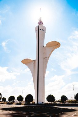 Brasilia, Federal District - Brazil. June, 13, 2021. The Brasilia Digital TV Tower. One of the famous tourist spots in the Brazilian capital. Project by the architect Oscar Niemeyer.