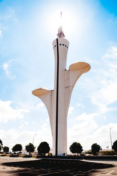 Brasilia, Federal District - Brazil. June, 13, 2021. The Brasilia Digital TV Tower. One of the famous tourist spots in the Brazilian capital. Project by the architect Oscar Niemeyer.