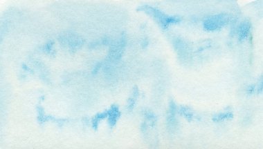 Metin yerine cpace kopyala ile gökyüzü suluboya arkaplanı. Aquarelle, klasik tasarım, davetiye kartı ve şablon için desenli kağıt boyadı. Gökyüzü basit mavi renk resimlemesini gölgeler.