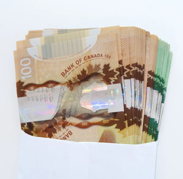 Billetes en dólares canadienses —  Fotos de Stock