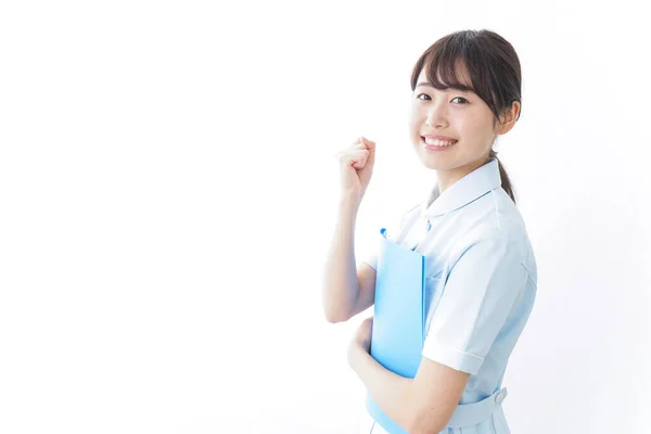 Uniformierte Junge Asiatische Krankenschwester — Stockfoto