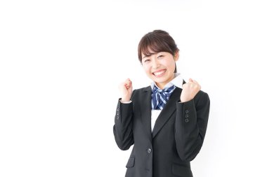 Sınav kağıdı, mutlu kız. 