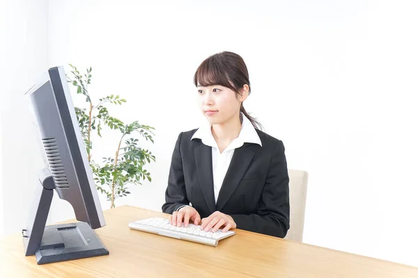 Young Businesswoman Working Office — Stock Photo, Image