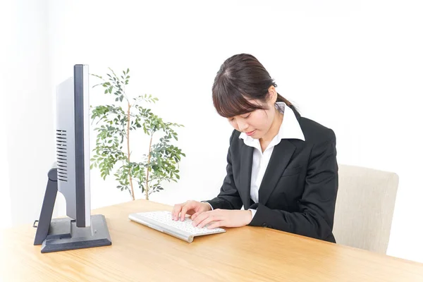 Business Woman Falling Asleep — Stock Photo, Image