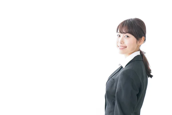 白い背景のオフィスのビジネス女性 — ストック写真