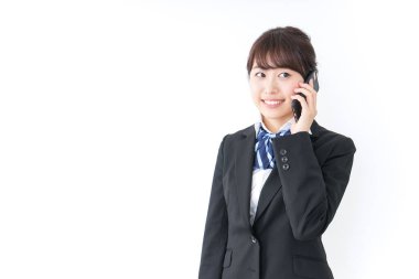  Akıllı telefon kullanan liseli kız.