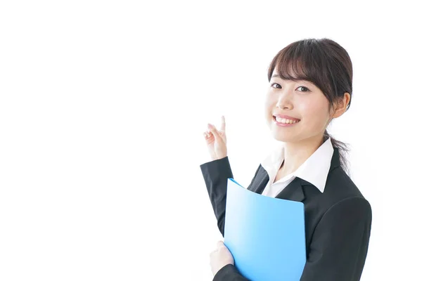 Young Woman Guiding Cliants — Stock Photo, Image