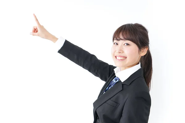 High School Girl Pointing Future — Stock Photo, Image