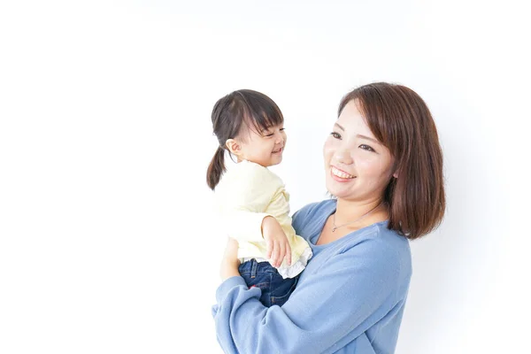 Mother Carrying Child Her Arms — Stock Photo, Image