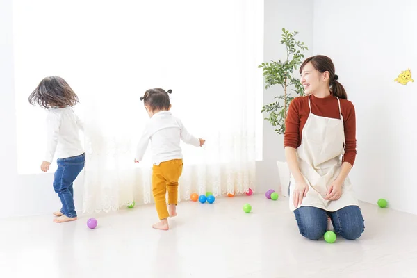 Children Playing Kindergarten — Stock Photo, Image