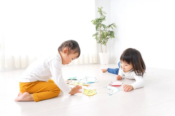 Niños Jugando Jardín Infantes — Foto de Stock