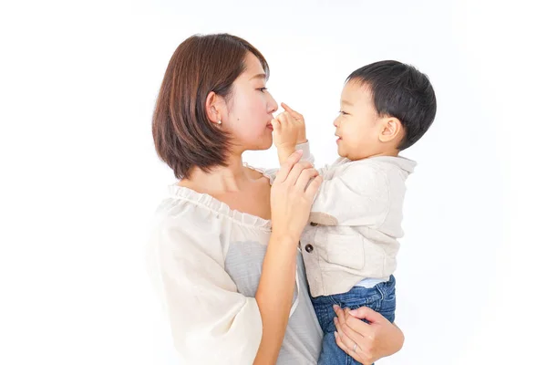 Cute Little Boy Mother — Stock Photo, Image