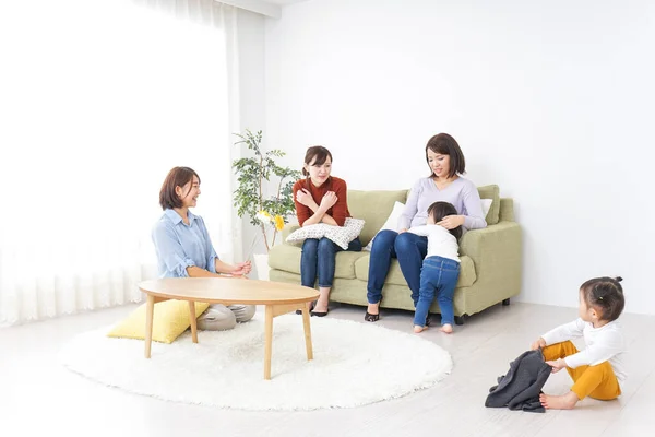 Barrio Mujeres Madres Hijos — Foto de Stock