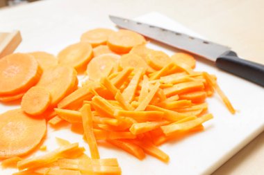 Parçalanmış havuç resmi, kapat