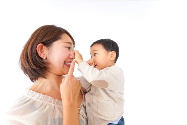 Anne ve küçük oğlu. 