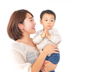 Anne ve küçük oğlu. 