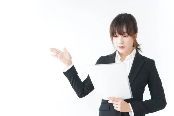 Young Businesswoman Doing Presentation — Stock Photo, Image